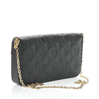 Louis Vuitton Empreinte Pochette Felicie Chain Wallet Black 2 of 7