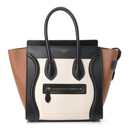 Celine Baby Grained Calfskin Tri-color Micro Luggage White 1 of 11