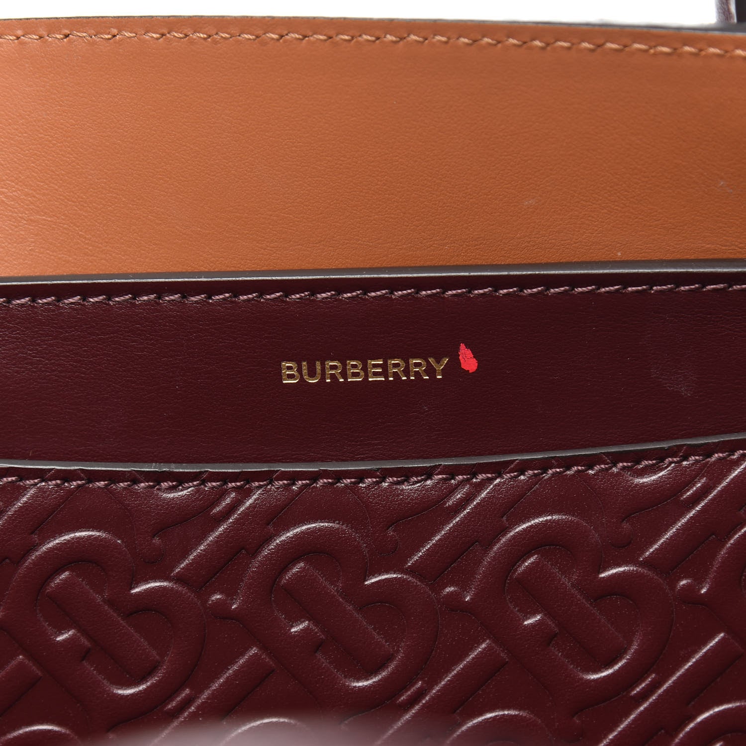 Burberry Calfskin Embossed Monogram Small Belt Bag Oxblood 7 of 13
