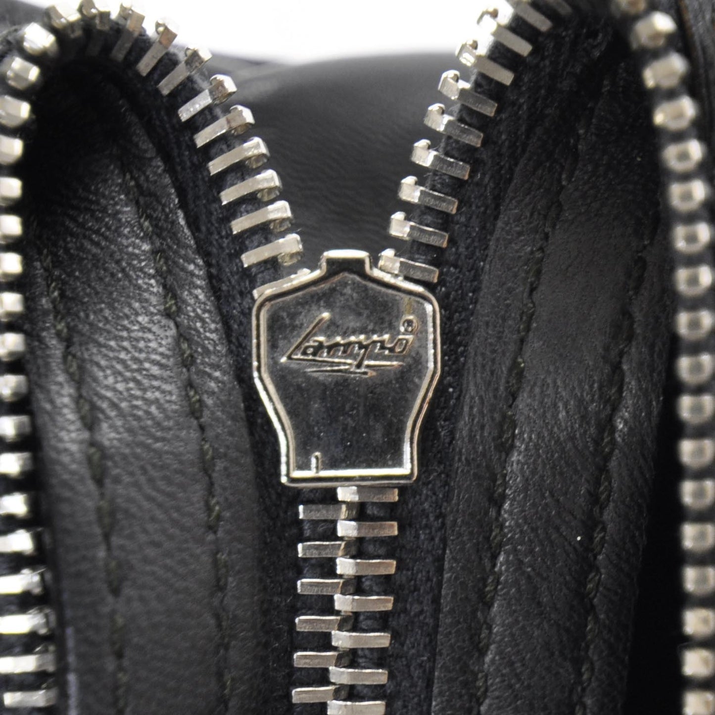 Leather Suede Stingray Cherche Midi Chain Link Bag Black