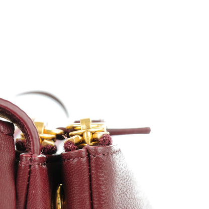 Celine Smooth Lambskin Small Trio Crossbody Bag Burgundy 7 of 9
