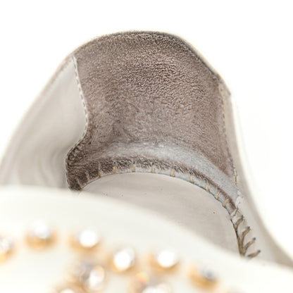 Chanel Patent Calfskin Crystal CC Espadrilles 37 White Black 12 of 16