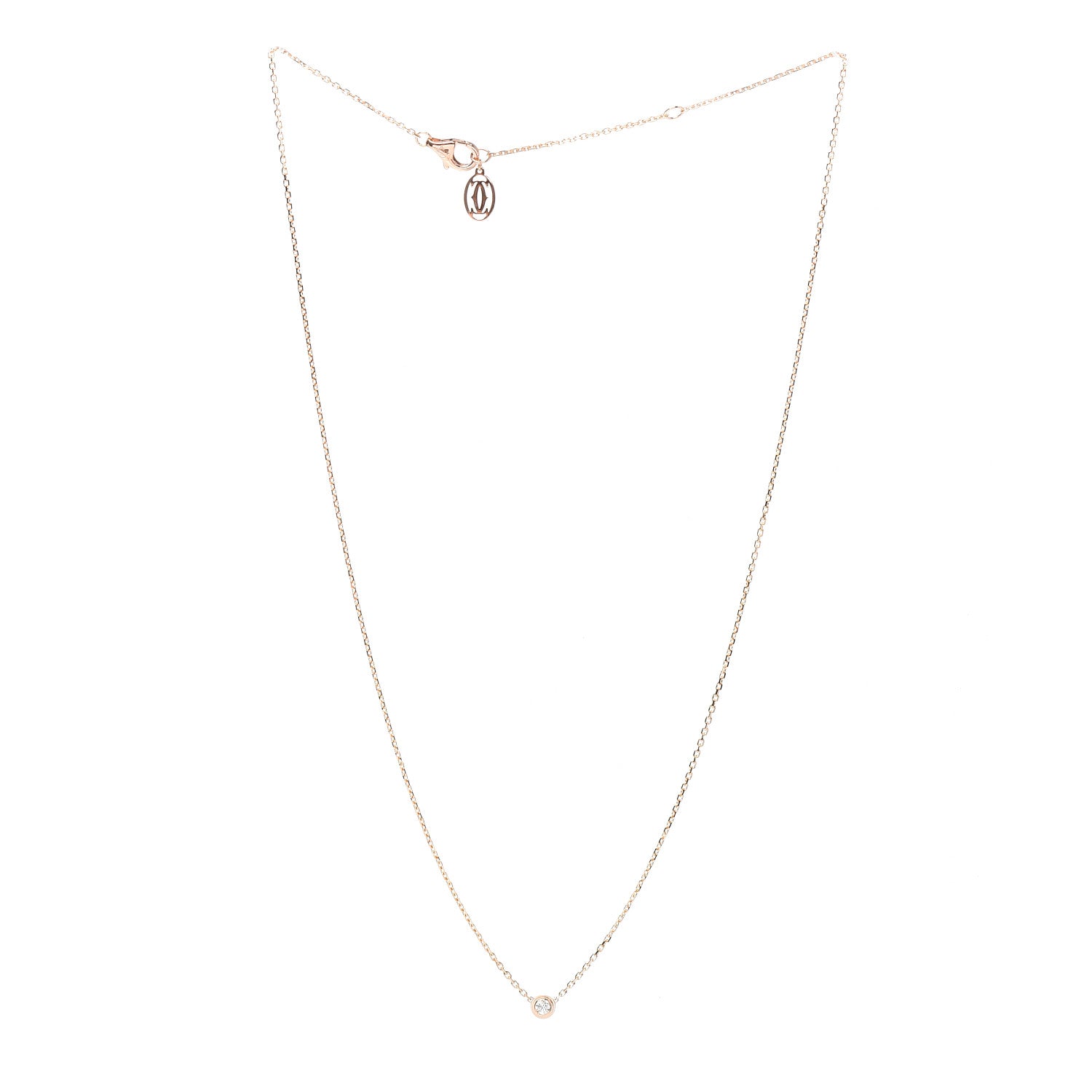 Cartier 18K Pink Gold Diamond XS D'Amour Pendant Necklace 3 of 5