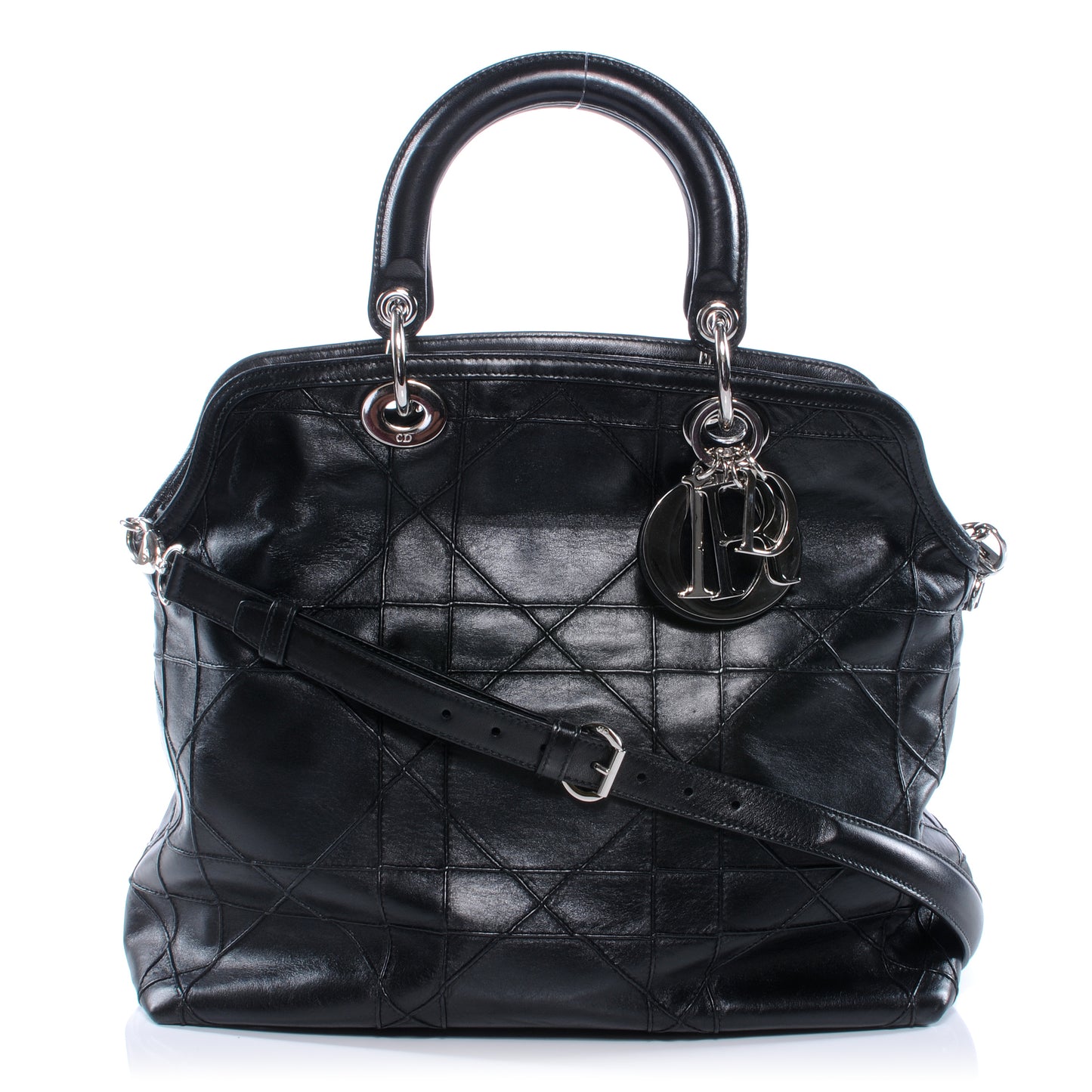 Lambskin Cannage Medium Granville Tote Black