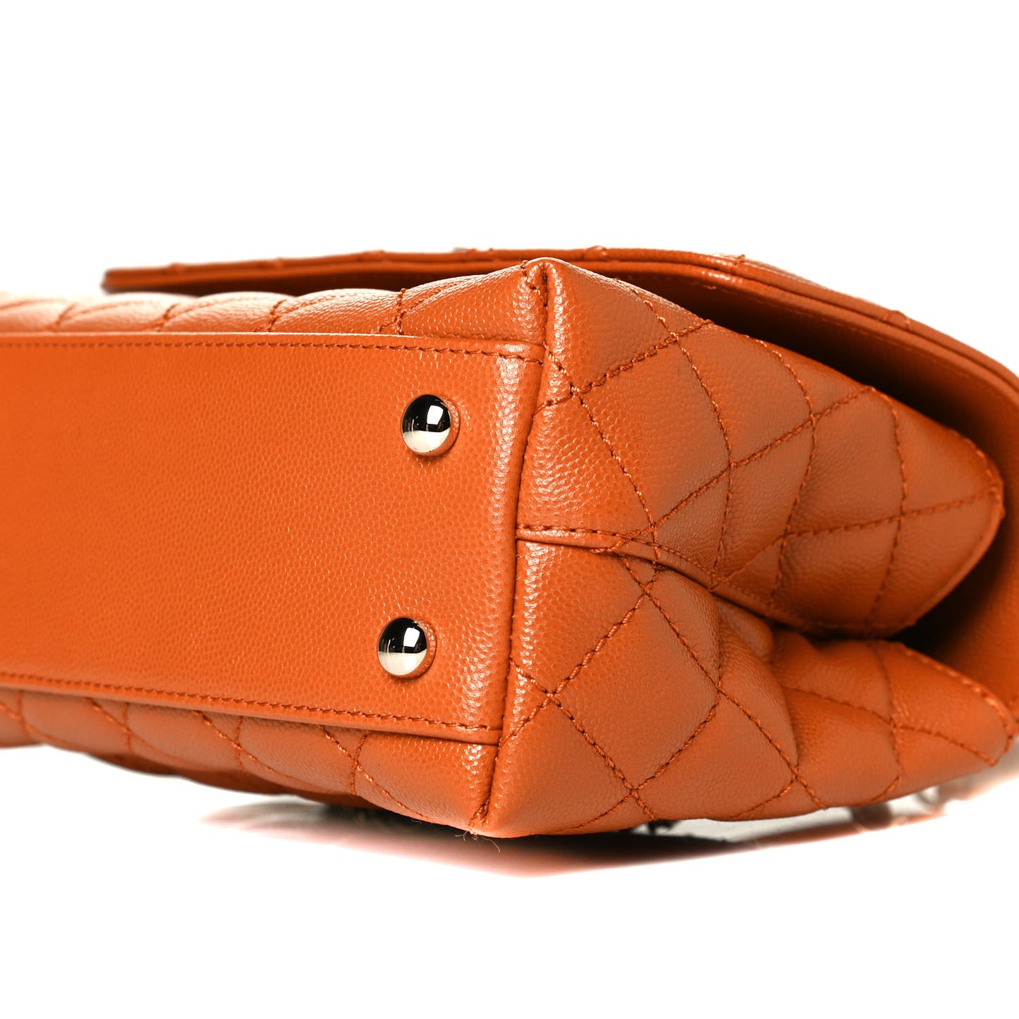 Caviar Quilted Mini Coco Handle Flap Light Brown
