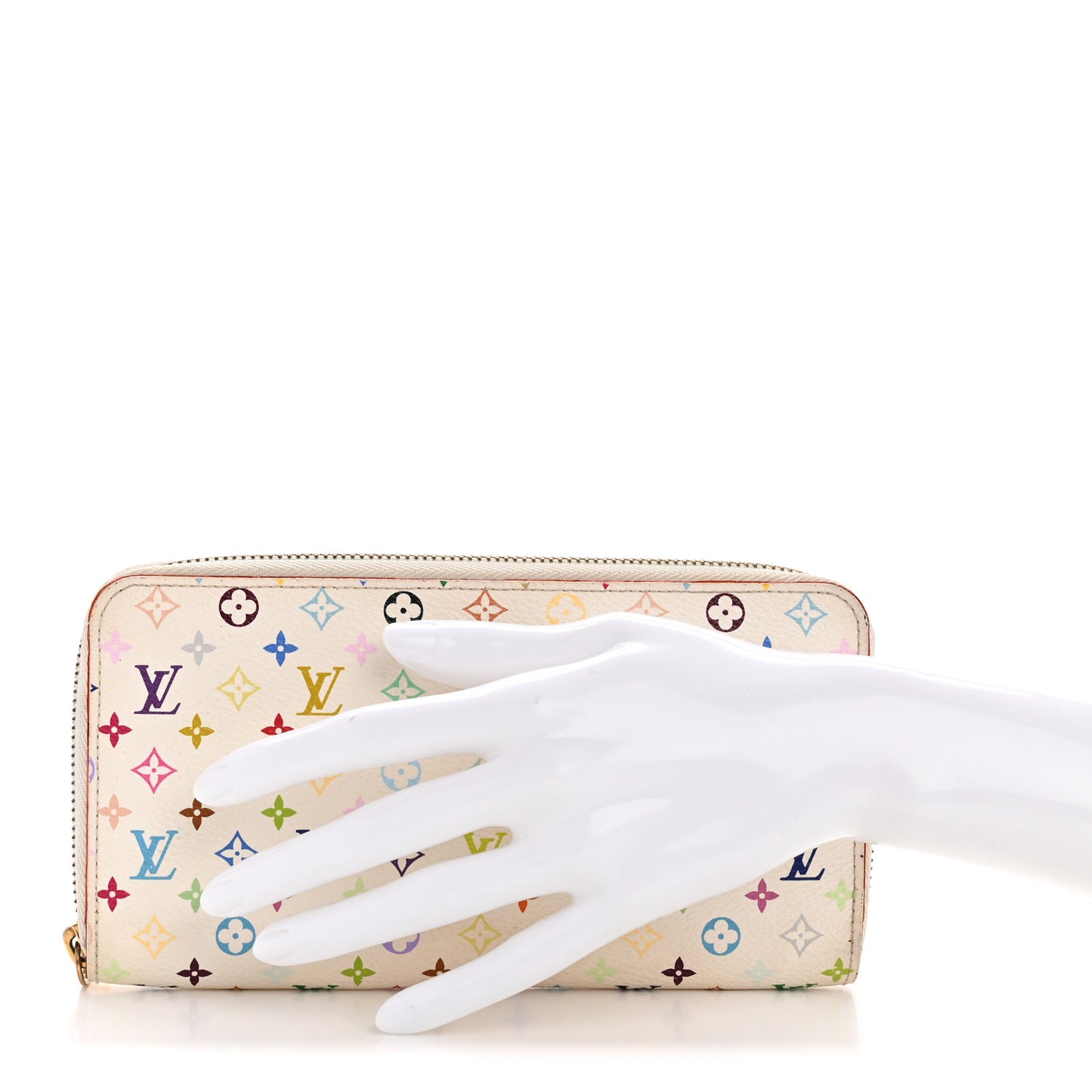 Monogram Multicolor Zippy Wallet White Litchi