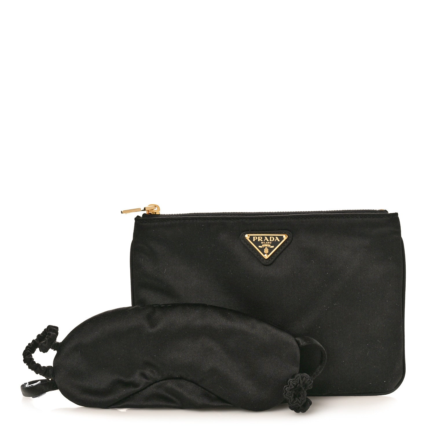 Prada Tessuto Nylon Saffiano Wristlet Black 2 of 8