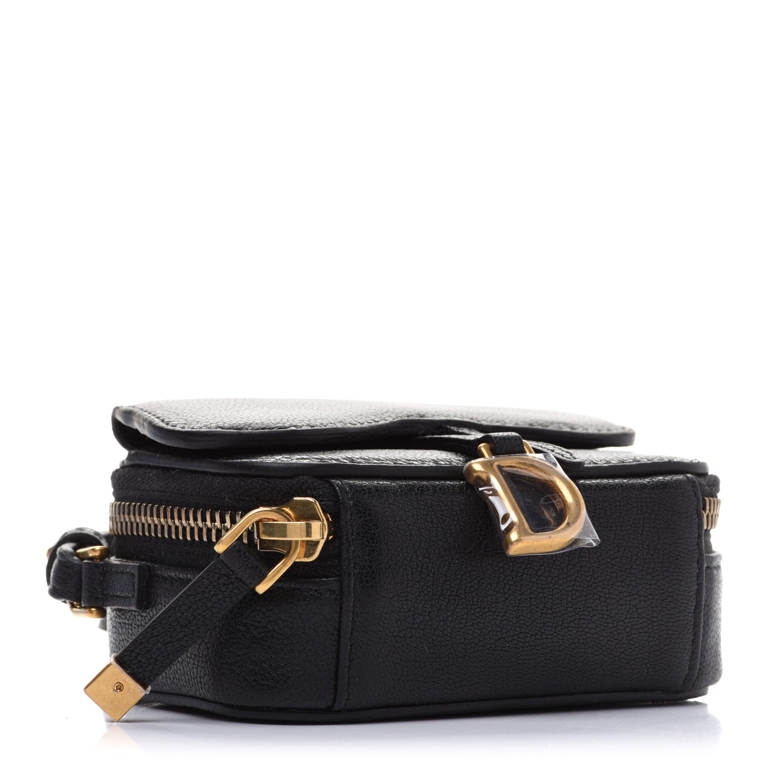 Christian Dior Goatskin Mini Saddle Pouch Black 4 of 9