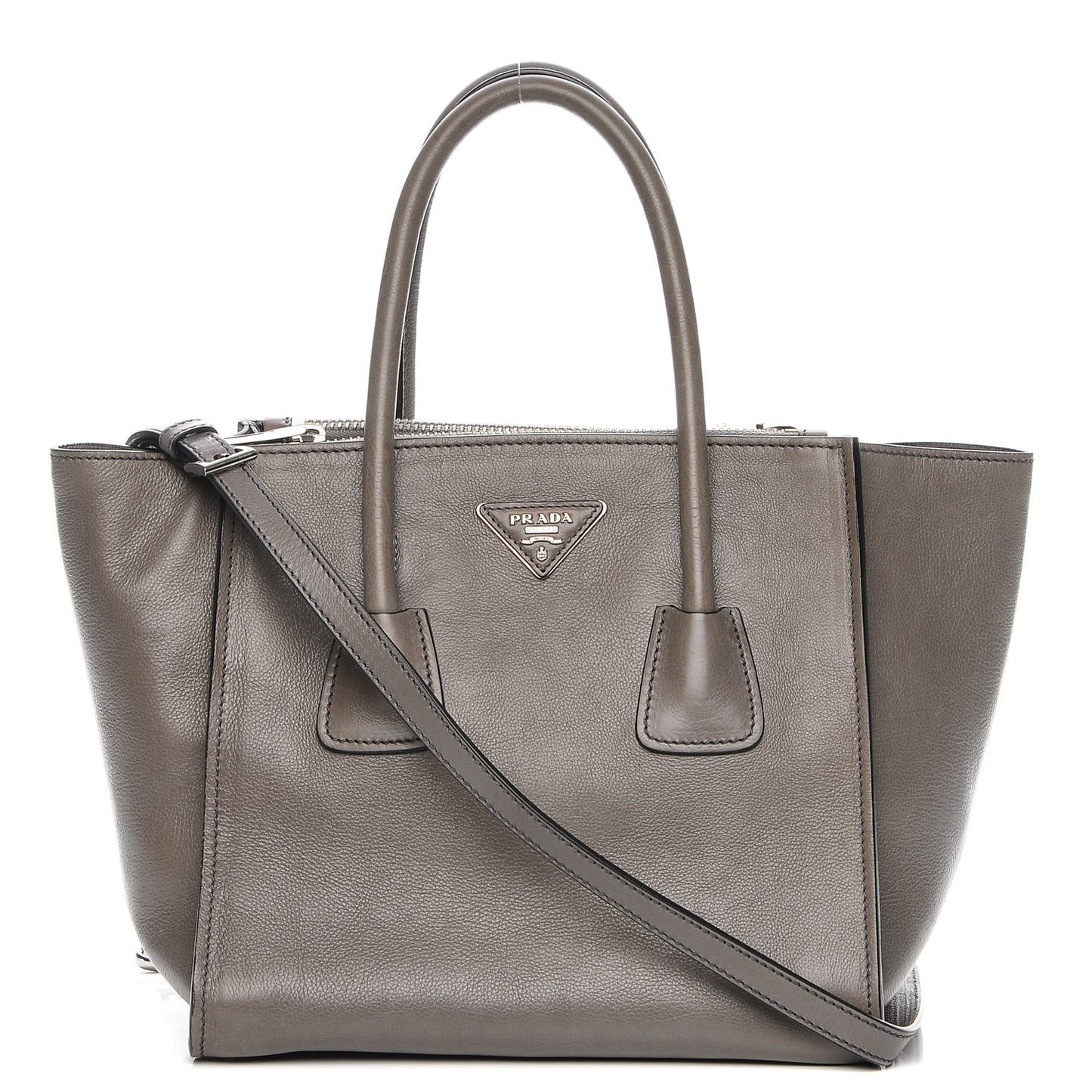 Glace Calf Twin Pocket Tote Marmo