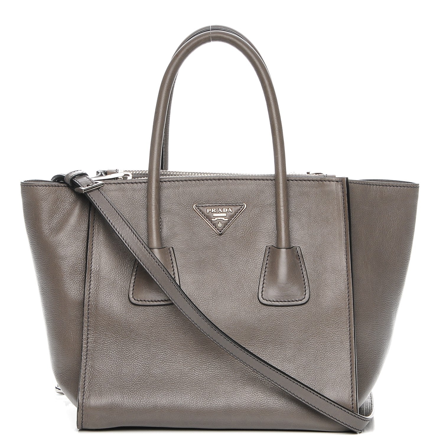 Prada Glace Calf Twin Pocket Tote Marmo 1 of 6