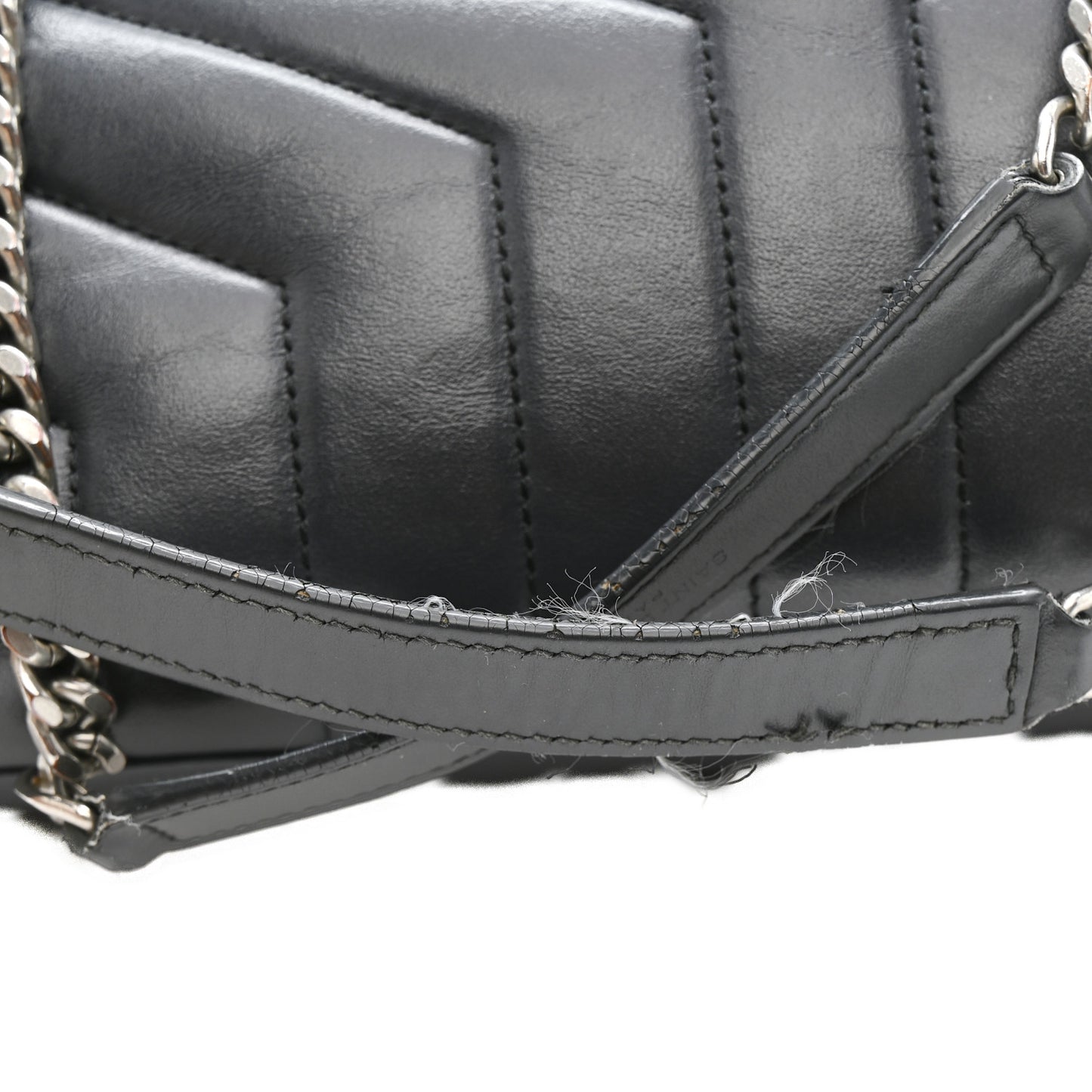 Calfskin Y Quilted Monogram Medium Loulou Chain Satchel Storm