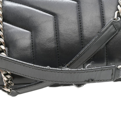 Saint Laurent Calfskin Y Quilted Monogram Medium Loulou Chain Satchel Storm 16 of 16