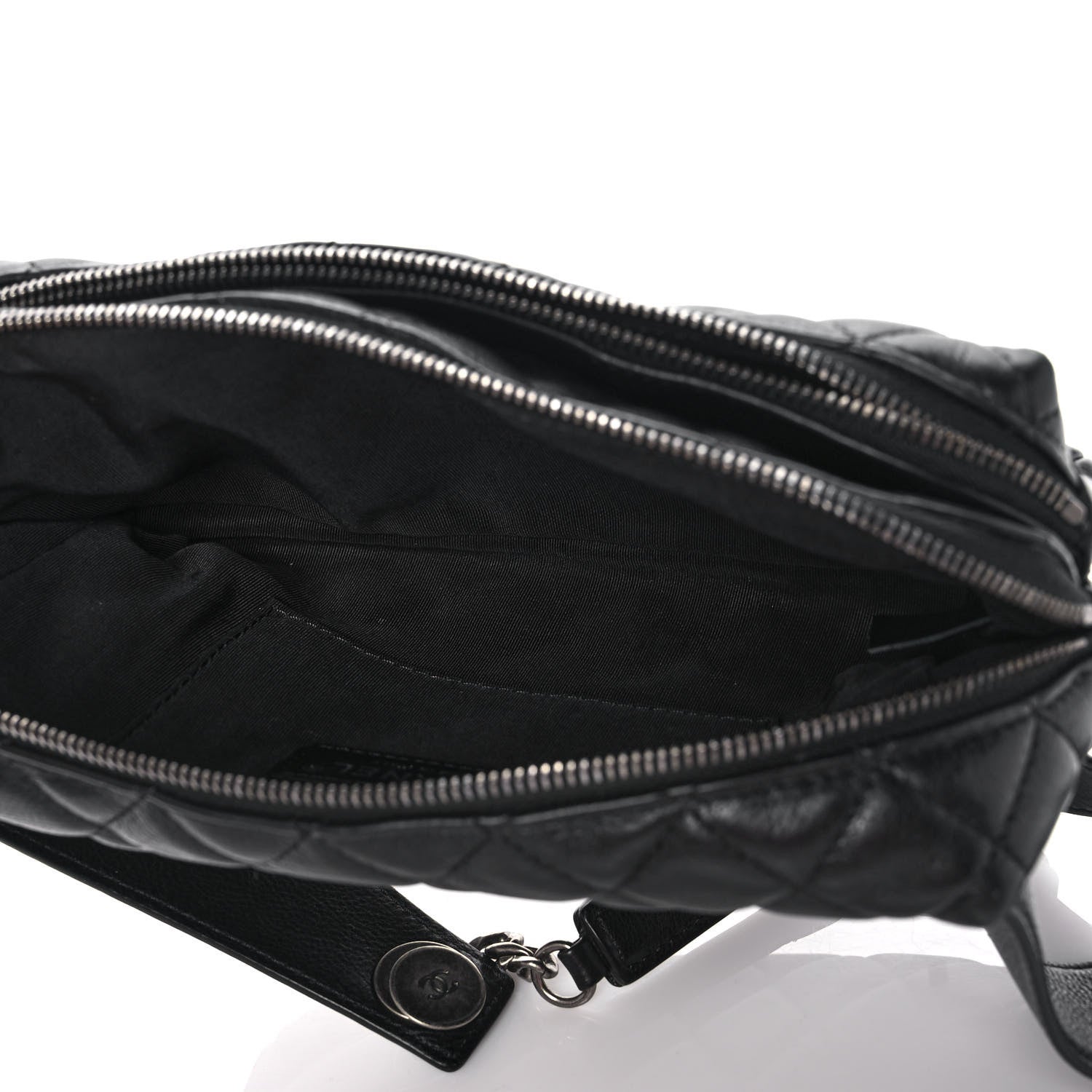Chanel Calfskin Quilted Waist Bag Black 4 of 12