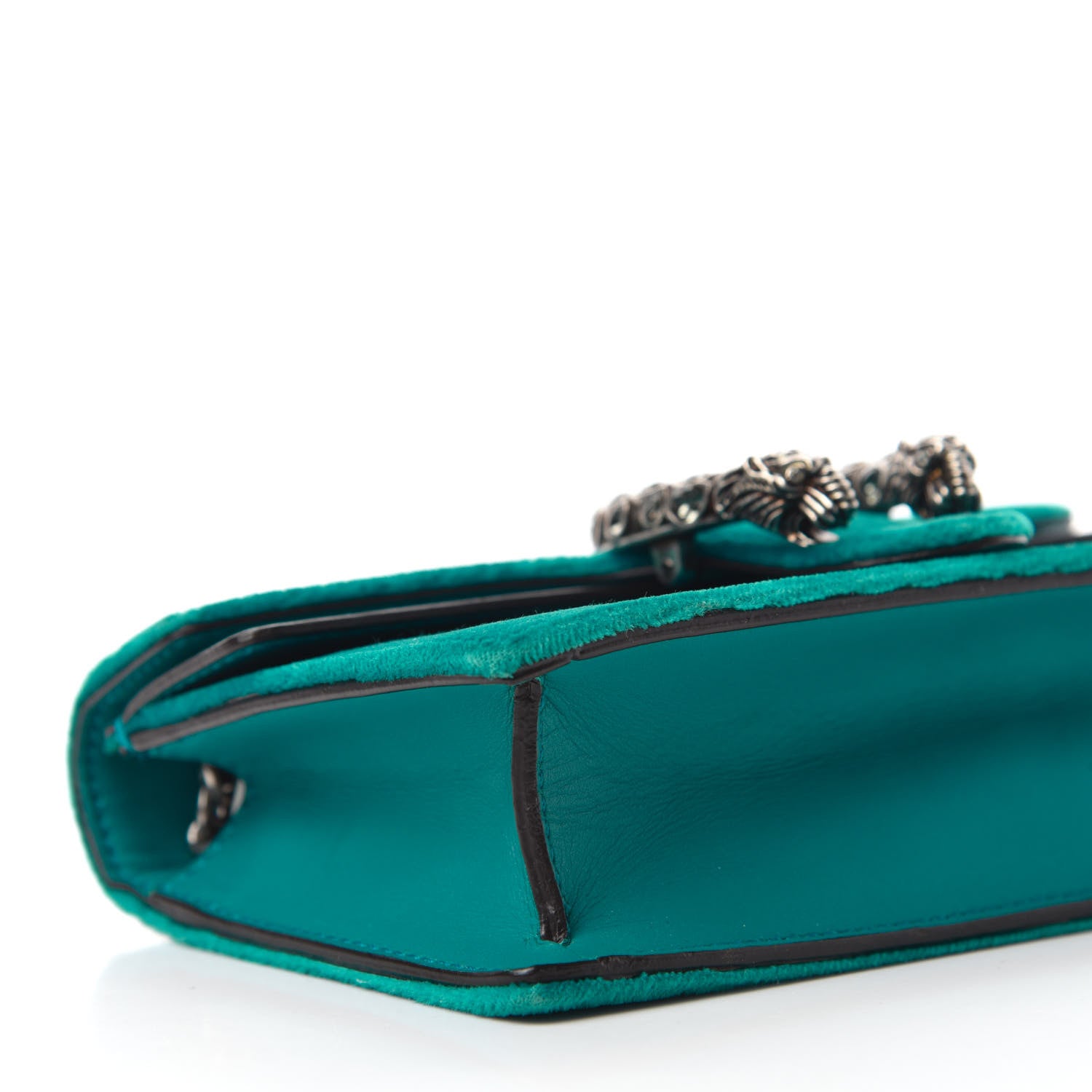 Gucci Velvet Super Mini Dionysus Shoulder Bag Pavone Cyan 6 of 9