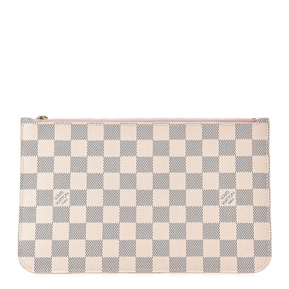 Louis Vuitton Damier Azur Neverfull MM GM Pochette Rose Ballerine 1 of 10