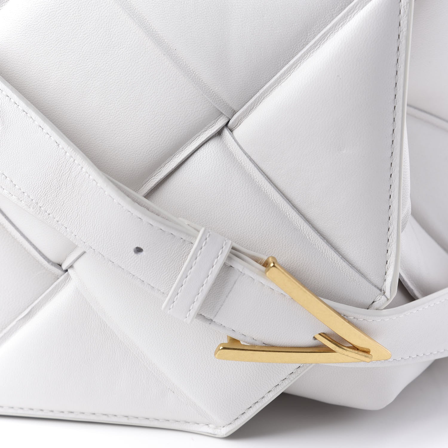 Bottega Veneta Nappa Intreccio Padded Top Handle Shoulder Bag White 10 of 11