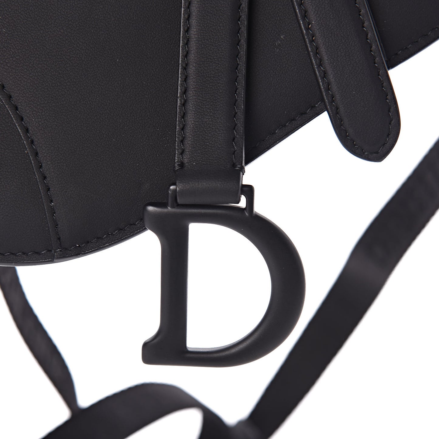 Ultra Matte Calfskin Saddle Belt Bag Black