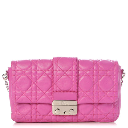 Christian Dior Lambskin Cannage New Lock Pouch Rose Sorbet 1 of 9