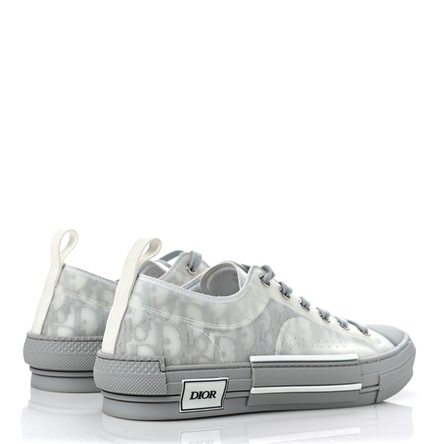Christian Dior Technical Canvas Oblique Mens B23 Low Top Sneaker 43 43 White Grey 4 of 10