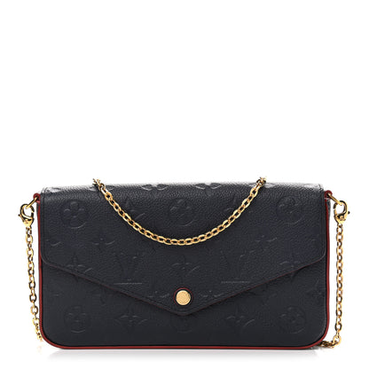 Louis Vuitton Empreinte Pochette Felicie Chain Wallet Marine Rouge 3 of 13