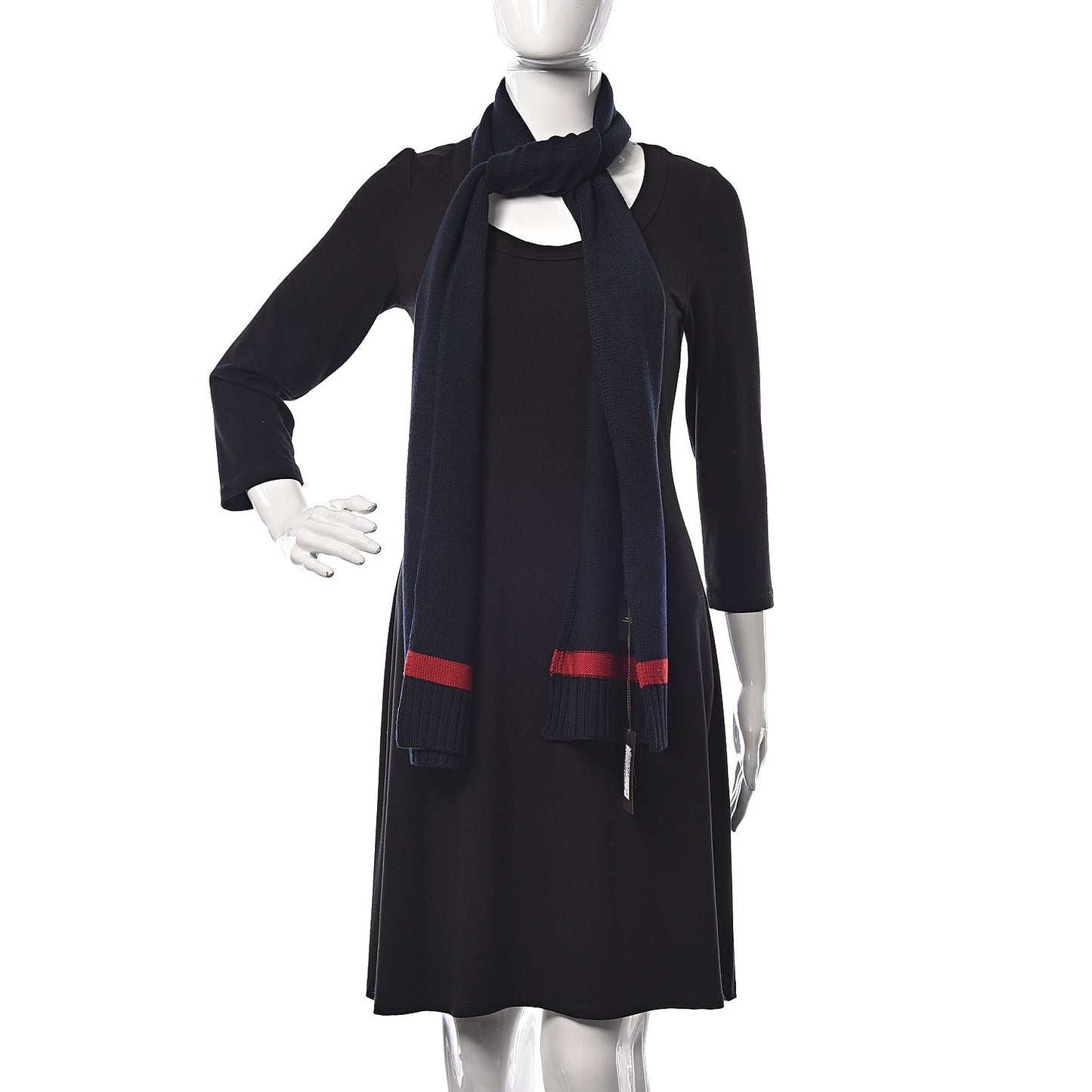 Wool Web Newporte Long Scarf Blue
