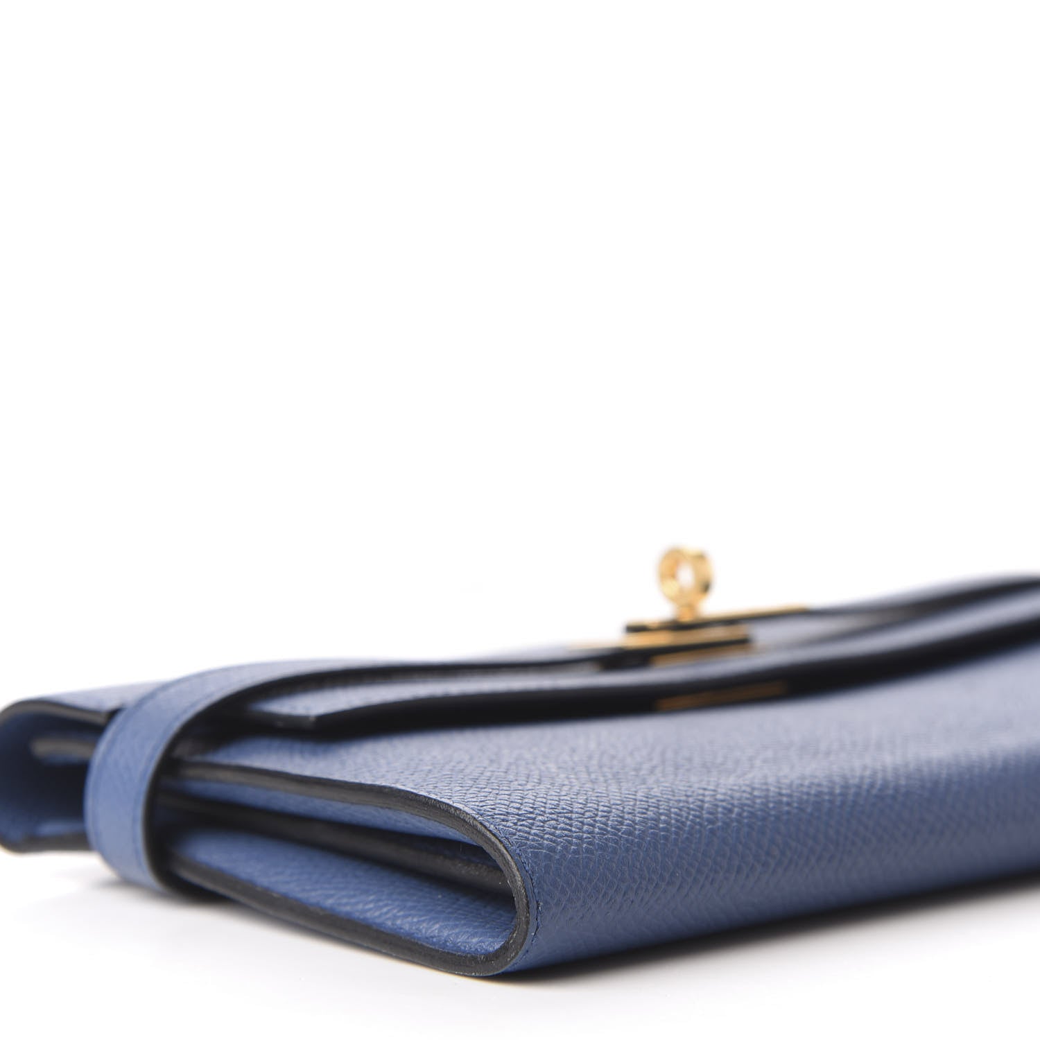 Hermes Epsom Kelly Longue Wallet Blue Agate 6 of 10