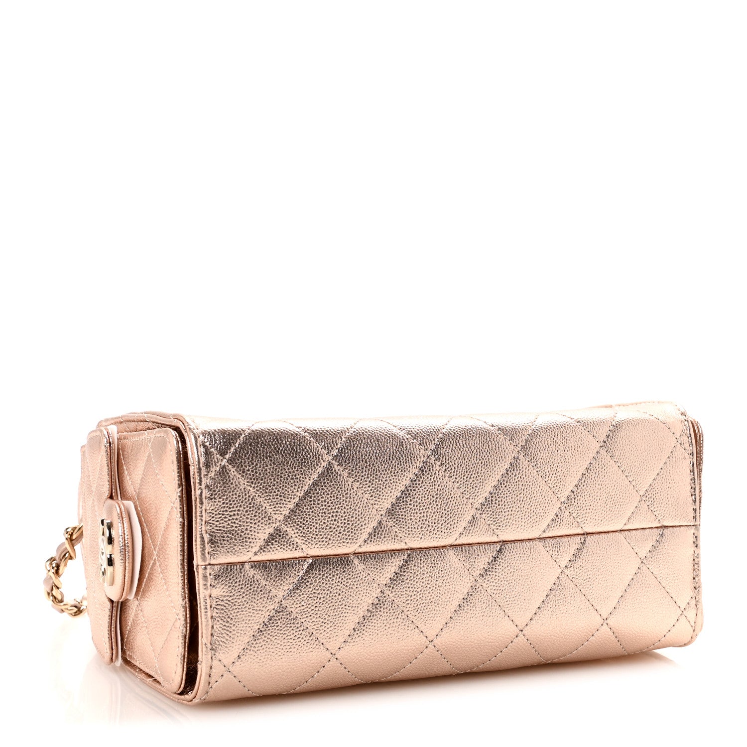 Chanel Metallic Caviar Quilted Mini Chanel 25 Handbag Copper 3 of 11