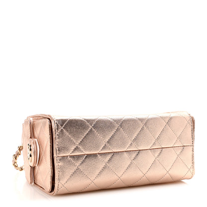 Chanel Metallic Caviar Quilted Mini Chanel 25 Handbag Copper 3 of 11
