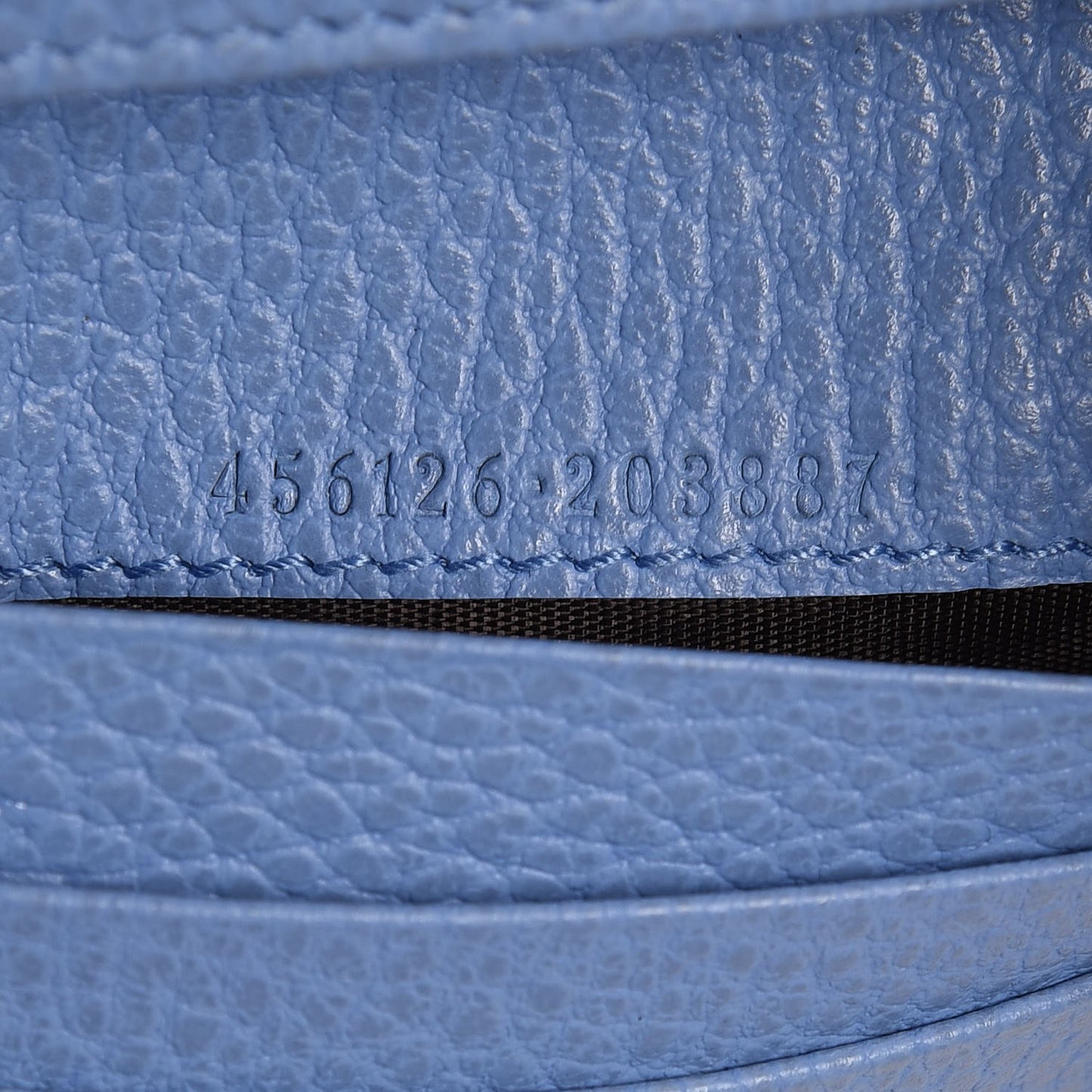 Dollar Calfskin GG Marmont Card Case Clear Sky Blue