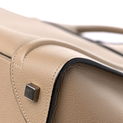 Celine Drummed Calfskin Mini Luggage Dune 9 of 15