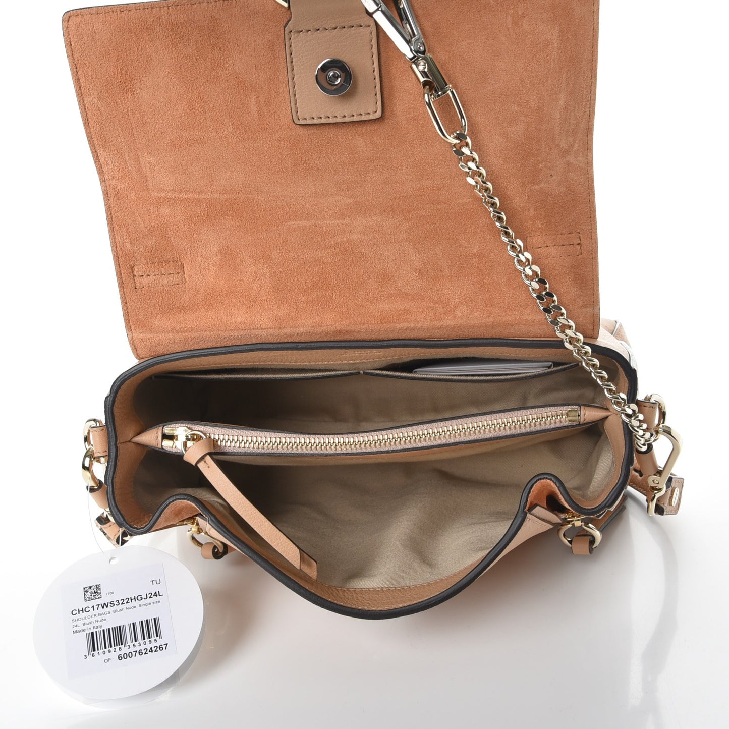 Calfskin Small Faye Day Shoulder Bag Blush Nude