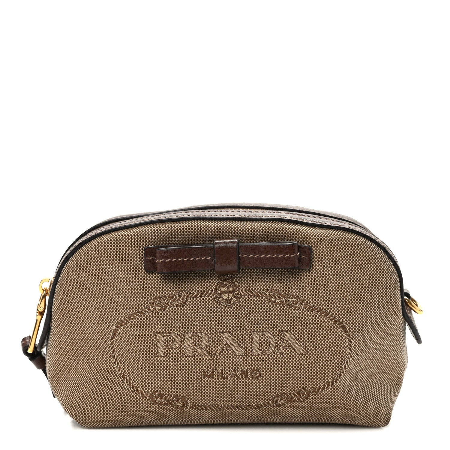 Prada Jacquard Logo Cosmetic Pouch Corda Bruciato 1 of 8