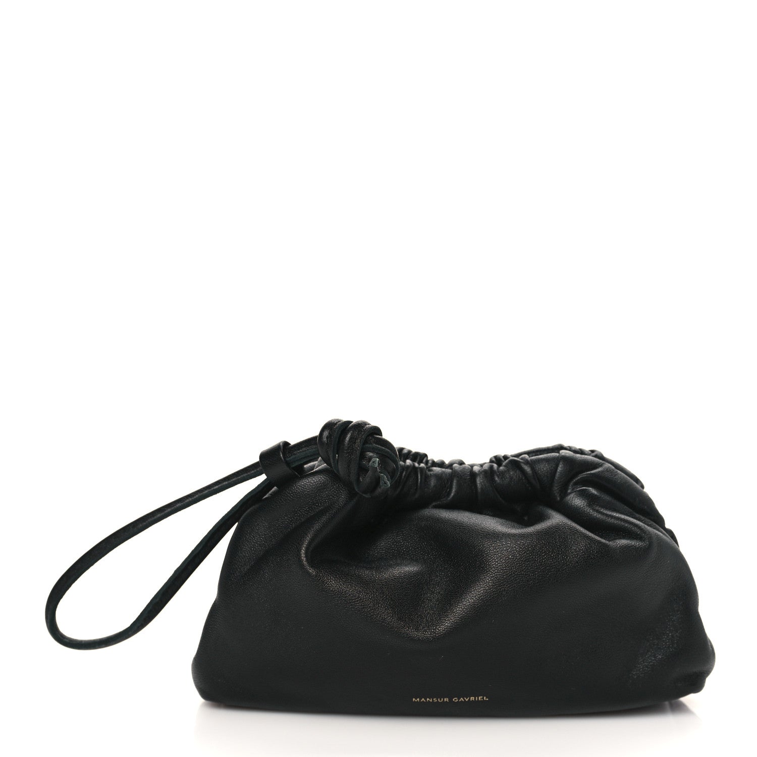 Mansur Gavriel Lambskin Mini Cloud Wristlet Black Flamma 1 of 6
