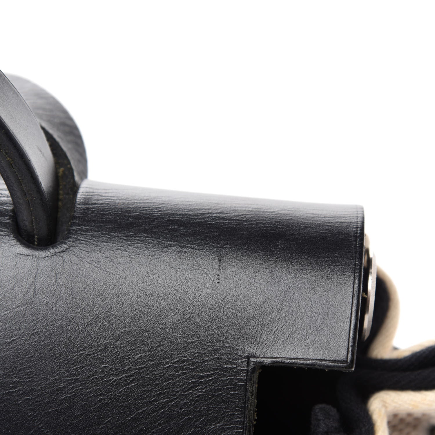 Hermes Toile Vache Calfskin Herbag 30 PM Black 20 of 26