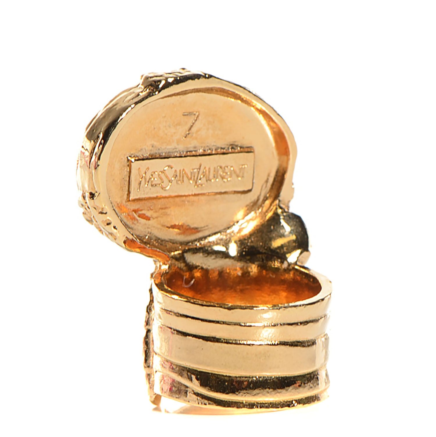 Saint Laurent Arty Ovale Ring 7 Golden 3 of 4