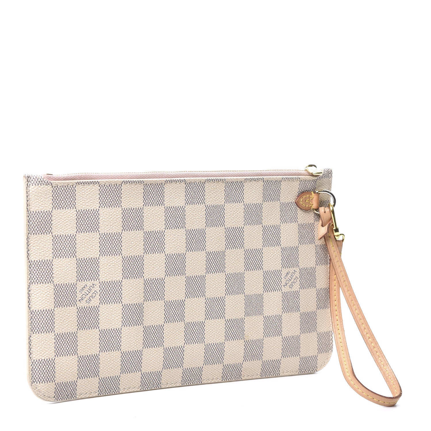 Louis Vuitton Damier Azur Neverfull MM GM Pochette Rose Ballerine 2 of 9