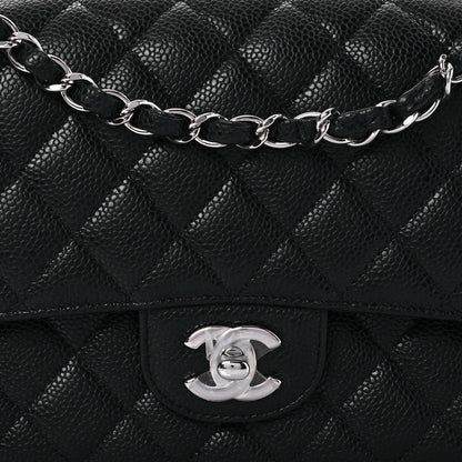 Chanel Caviar Quilted Medium Double Flap Black 8 of 12