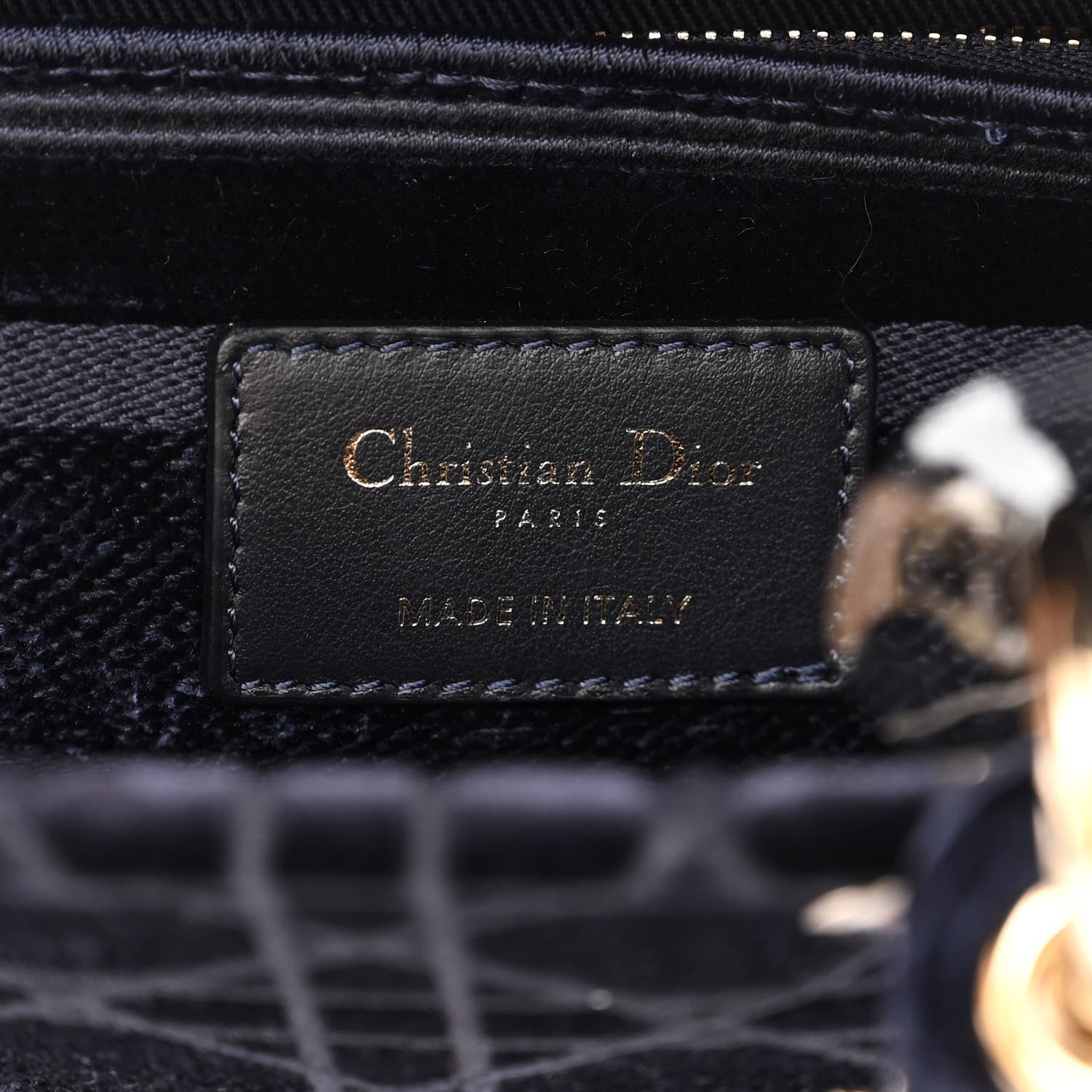 Christian Dior Velvet Cannage Medium Lady D-Lite Blue Red White 6 of 9