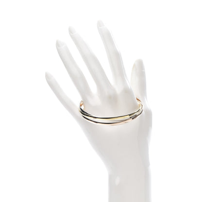 Cartier 18K Pink Yellow White Gold 3.5mm Trinity Bangle Bracelet 62 2 of 5