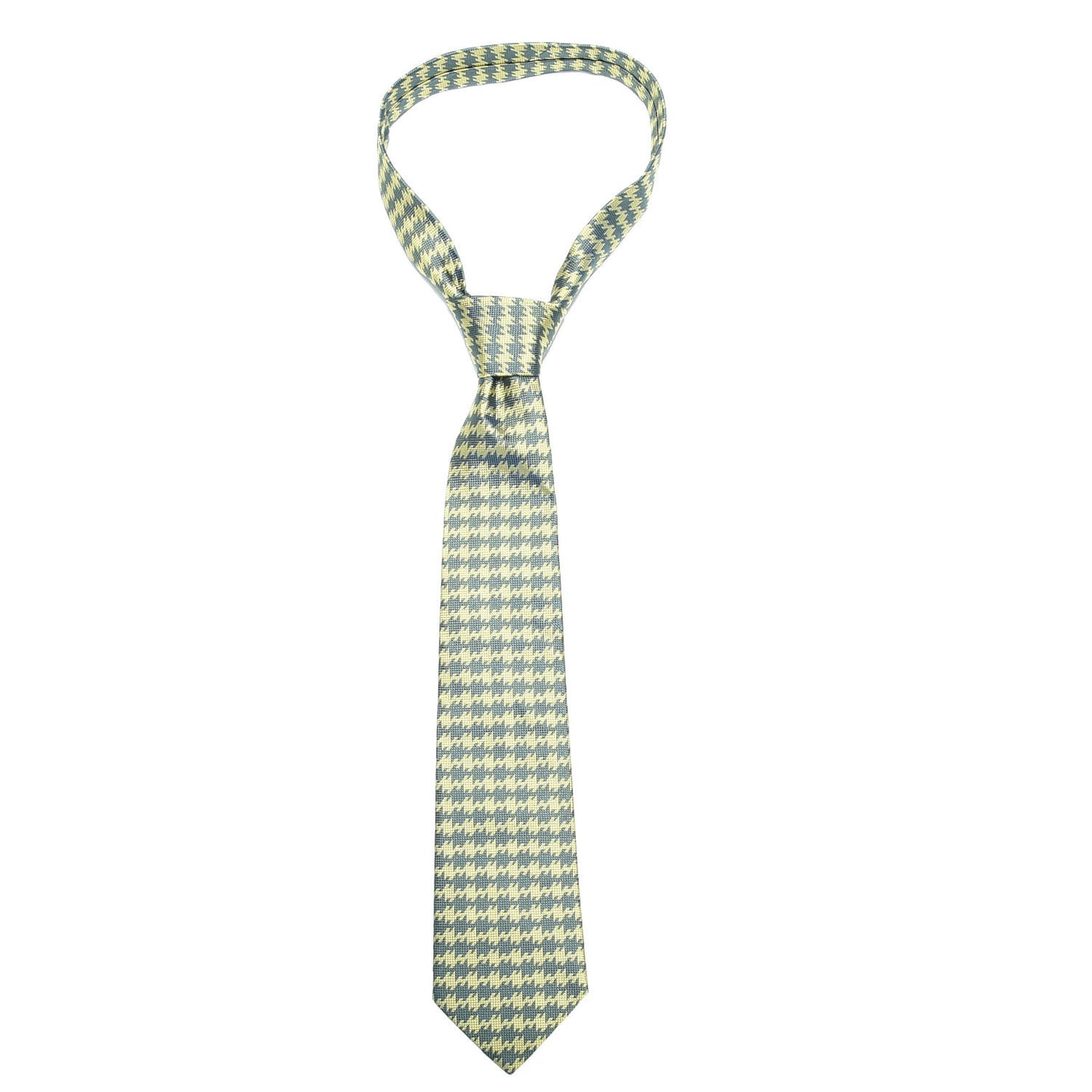 Woven Silk Mens Neck Tie Vert Fonce Vert Clair