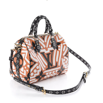 Louis Vuitton Monogram Giant Crafty Speedy Bandouliere 25 Creme Caramel 2 of 8