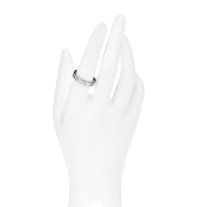 Cartier 18K White Gold 3.5mm LOVE Wedding Band Ring 57 8 2 of 4