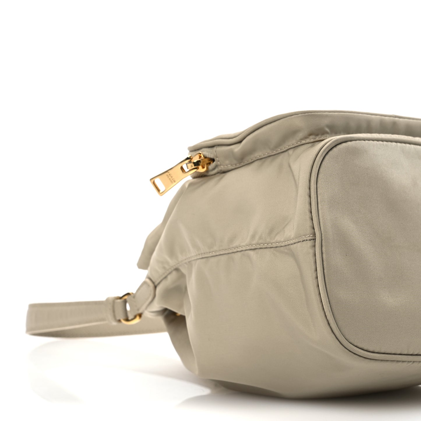 Re-Nylon Saffiano Duet Bucket Crossbody Bag Deserto