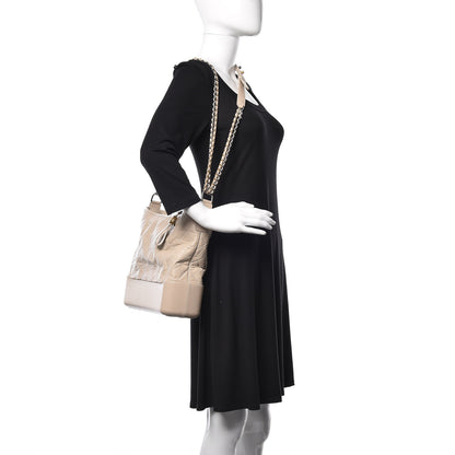 Chanel Aged Calfskin Quilted Large Gabrielle Hobo Beige 2 of 9