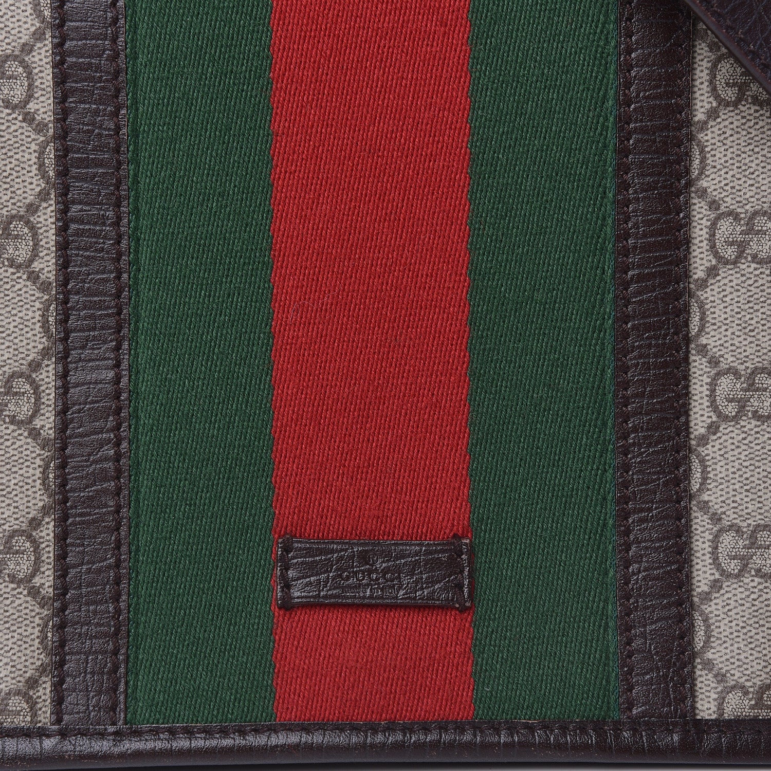Gucci GG Plus Monogram Web Large Flap Messenger Bag Beige Dark Brown 9 of 18