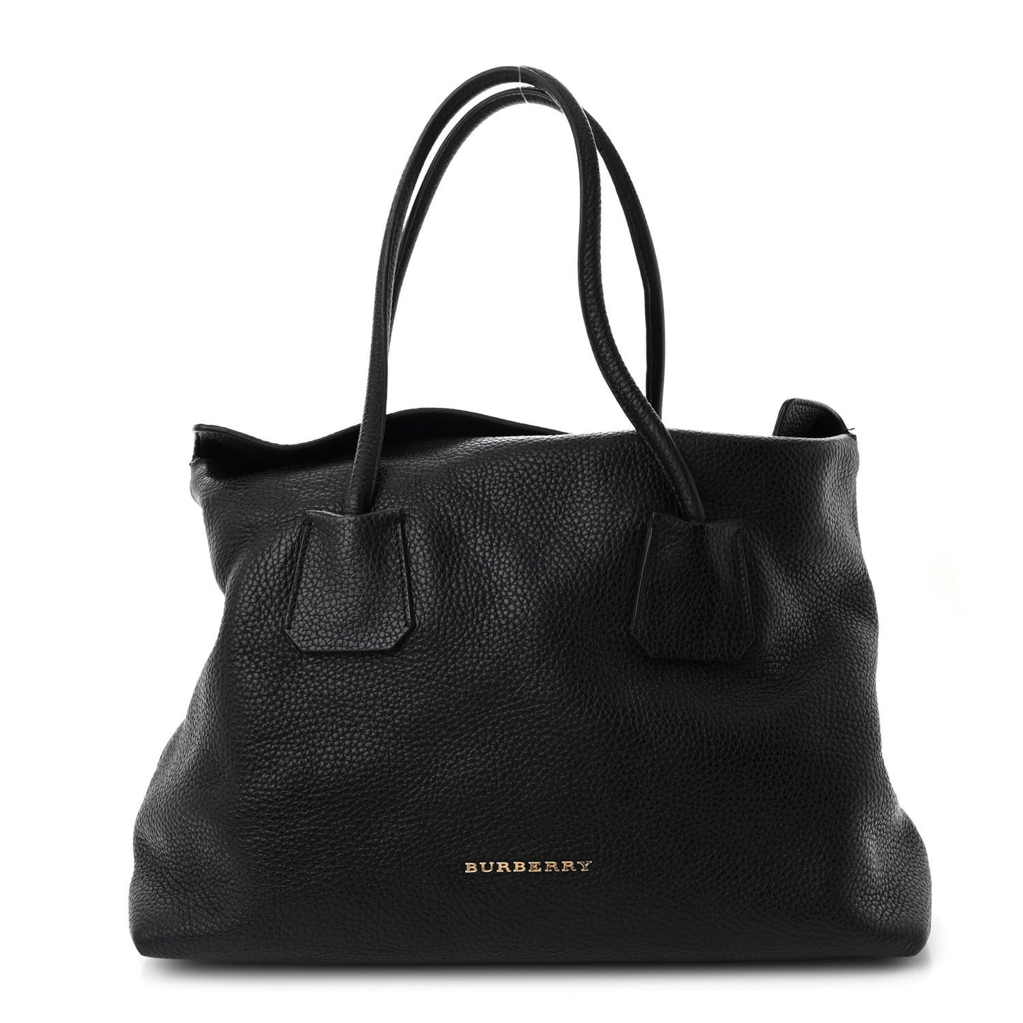London Grainy Calfskin Medium Baynard Tote Black