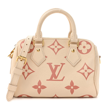 Louis Vuitton Empreinte Monogram Giant Speedy Bandouliere 20 Creme Rose Trianon 1 of 17