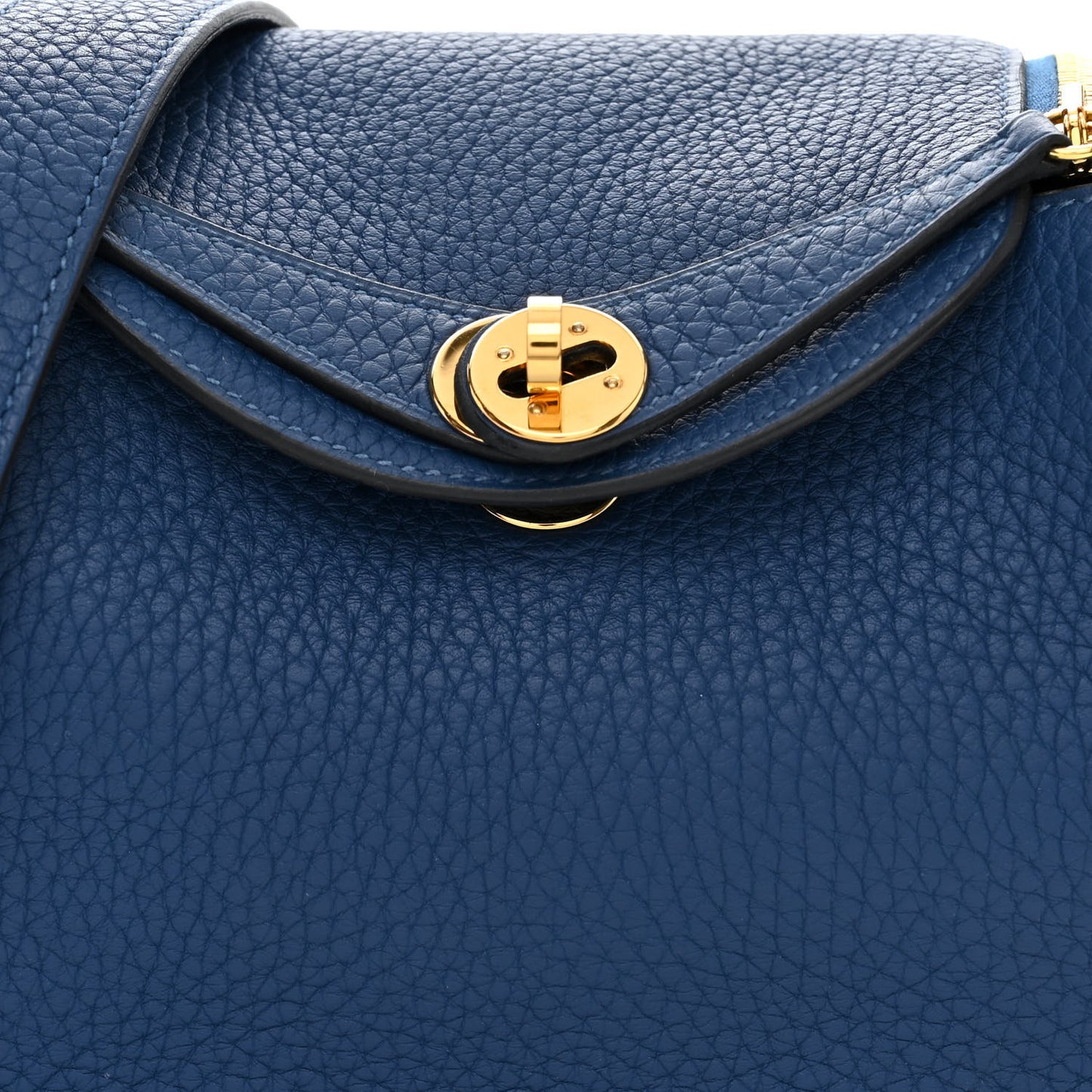 Taurillon Clemence Mini Lindy 20 Deep Bleu