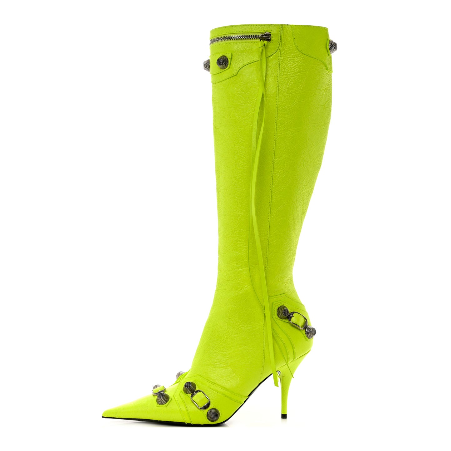 Agneau Arena Cagole 90mm Boots 37.5 Fluo Yellow