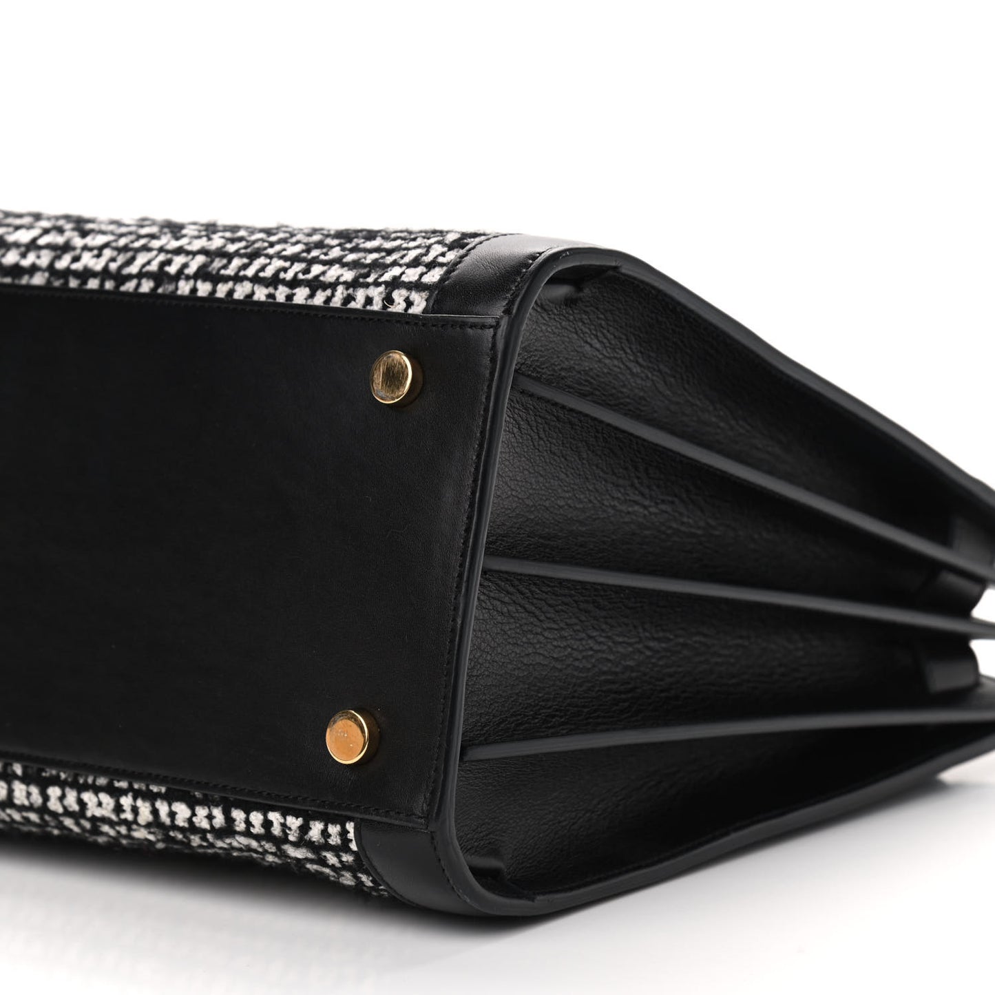 Tweed Houndstooth Small Sac De Jour Black